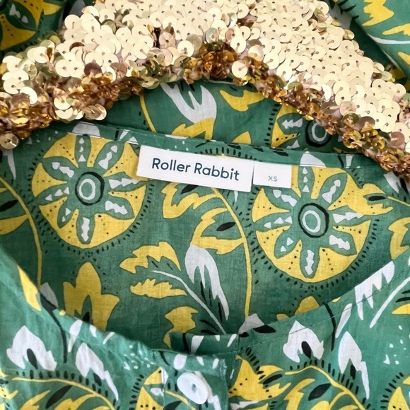 Roller Rabbit Green Zana Button-Down Maxi Dress - Picture 7 of 11